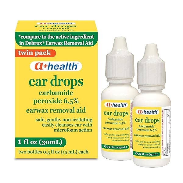A+HEALTH EARWAX REMOVAL DROPS, CARBAMIDE PEROXIDE 6.5%, MADE...