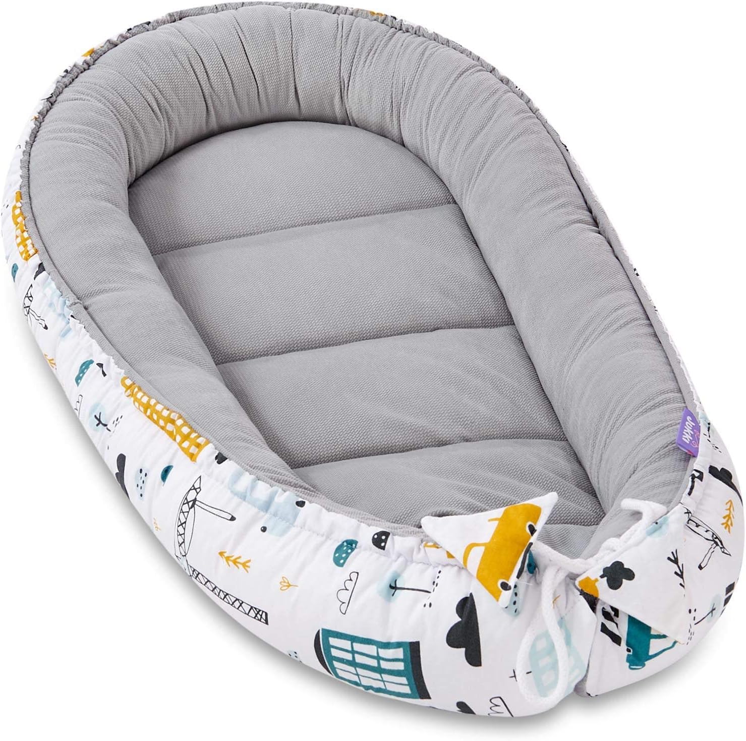 Nid Pour Nouveau Ne Nourrisson Baby Nest Jukki Reducteur De Lit Bebe 50x90 Cm Cocon Bebe Coussin Pour Bebe Cocon De Sommeil Pour Baby De 0 9 Mois 100 Coton Anti Allergique Magic Townvelvet Cale Bebes