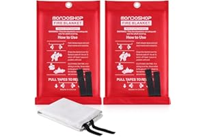 Fire Blankets for Kitchen Home Emergency - Mondoshop Fire Retardant Blanket for Home Fireproof Blanket for Camping, Grill, Picnic, Car, Office, Warehouse, School