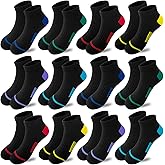 Bemeol Boy socks 12 Pairs kids Ankle Athletic Socks Low Cut Socks for Little Big Kids