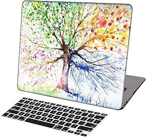 KSK KAISHEK Laptop Case for Older MacBook Pro 15 inch(2012-2015 Release,Retina Display,No DVD ROM/Touch Bar) Model A1398,Ultra Slim Light Hard Shell Keyboard Cover,Color Tree