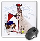 3dRose Bulldog, Papillon and Beagle Sports Theme