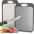 Stainless Steel Cutting Board for Kitchen,Double Sided Food-Grade 304 Stainless Steel and Wheat Straw PP,Scratch Resistant Me