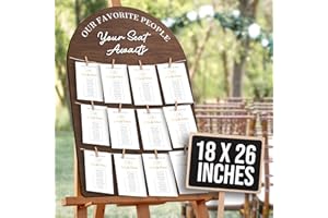 STOFINITY Wedding Seating Chart Board Display For Wedding Reception Decor - Rustic Seating Chart For Reception Display, Wood Find Your Seat Sign Ideas