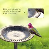 Bonnlo Bird Bath with Solar Fountain Antique Copper Finish 71cm Tall view 6