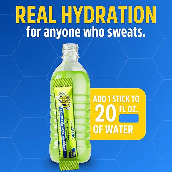 SQWINCHER QUIK STIK ZERO ORAL ELECTROLYTE SOLUTION LEMON-LIME FLAVOR 0.11 OZ. PACKET 50 CT