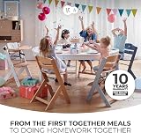 Kinderkraft ENOCK 3 in 1 Wooden Highchair White Beech 6m-10y Adjustable view 2