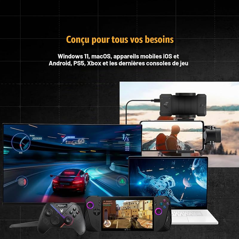 TUF Gaming A2 - Boîtier SSD USB-C 3.2 Gen 2x2, M.2 NVMe Externe