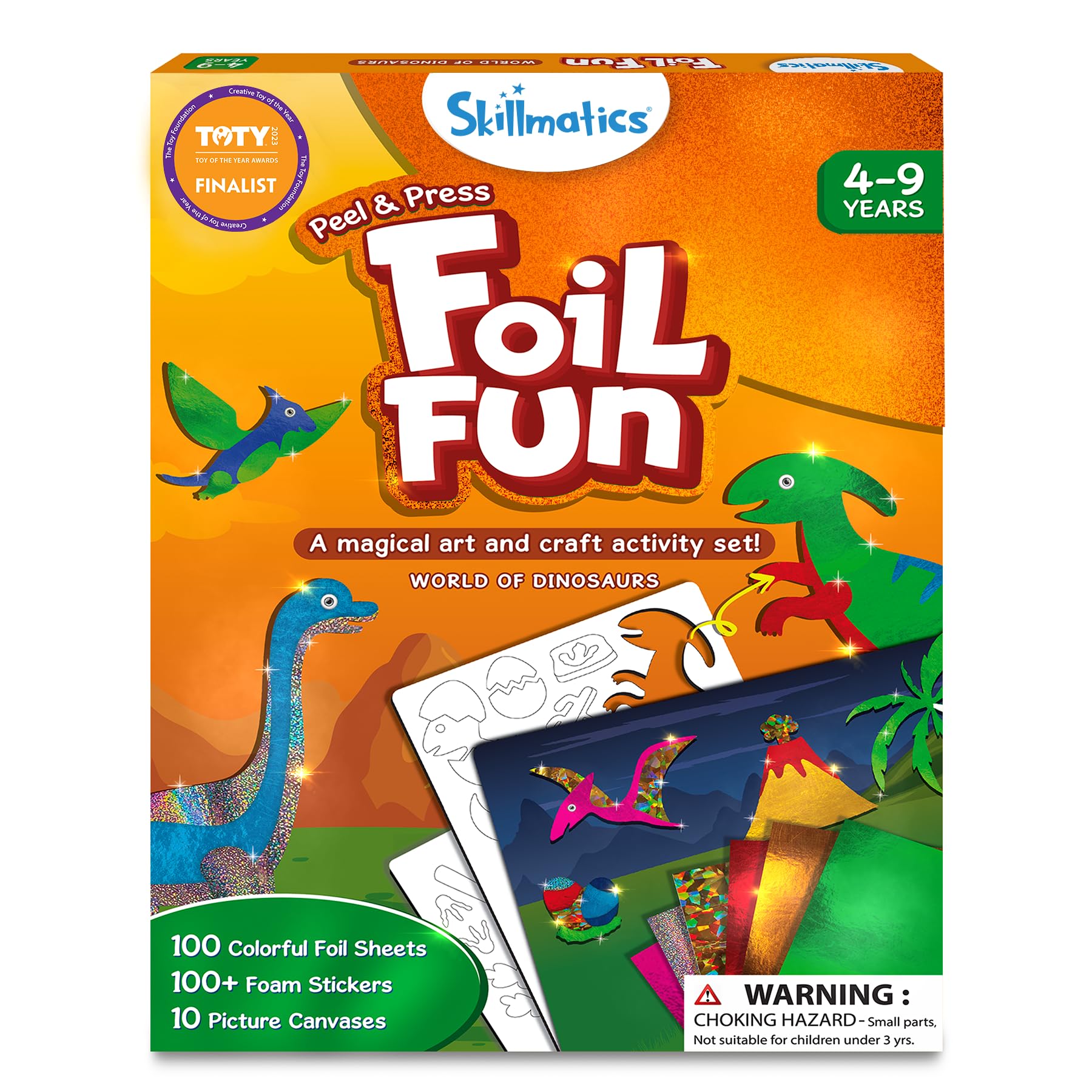 Skillmatics Foil Fun - Dinosaurs, No Mess Art for