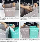 BOMEI PACK 4 Reusable Recycling Bags with Handles, Waterproof, Heavy Duty view 6