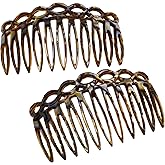 Camila Paris CP3141 French Hair Side Comb Small Handmade Onyx French Twist Hair Combs Decorative, Strong Hold Hair Clips for Women Bun Chignon Up-Do Styling Girls Hair Accessories, Made in France