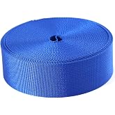 Devobunch Nylon Webbing - 1.5 Inch Nylon Strapping for Outdoor DIY Gear Repair, 1.5 Inch by 10, 25, or 50 Yards (10 Yard, 1.5'' Royal Blue)&hellip;