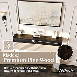 Avana Fireplace Floating Mantel - Wood Mantels for