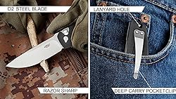 Firebird GANZO FH926-BK Pocket Folding Knife Button