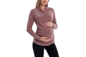 MOMOOD Women's Maternity Long Sleeve Shirt Top Pregnancy Fashionable Sweater