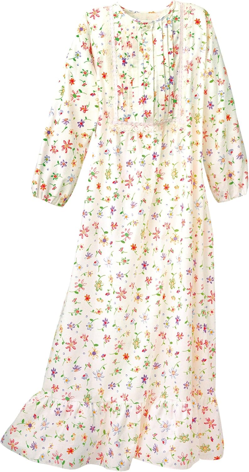 plus size flannel night gowns