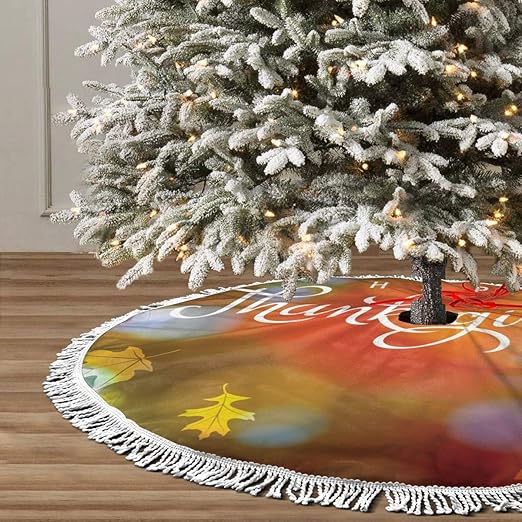 Amazon Com Jiaqi11 Thanksgiving In Autumn Christmas Tree Skirts