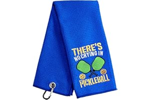 Aikiprety Funny Golf Towel Embroidered Golf Towels for Golf Bags with Clip, Golf Gifts for Men Women, Golf Towel Accessories Christmas Birthday Gift for Grandpa Father Golf Fan, Pickleball Blue