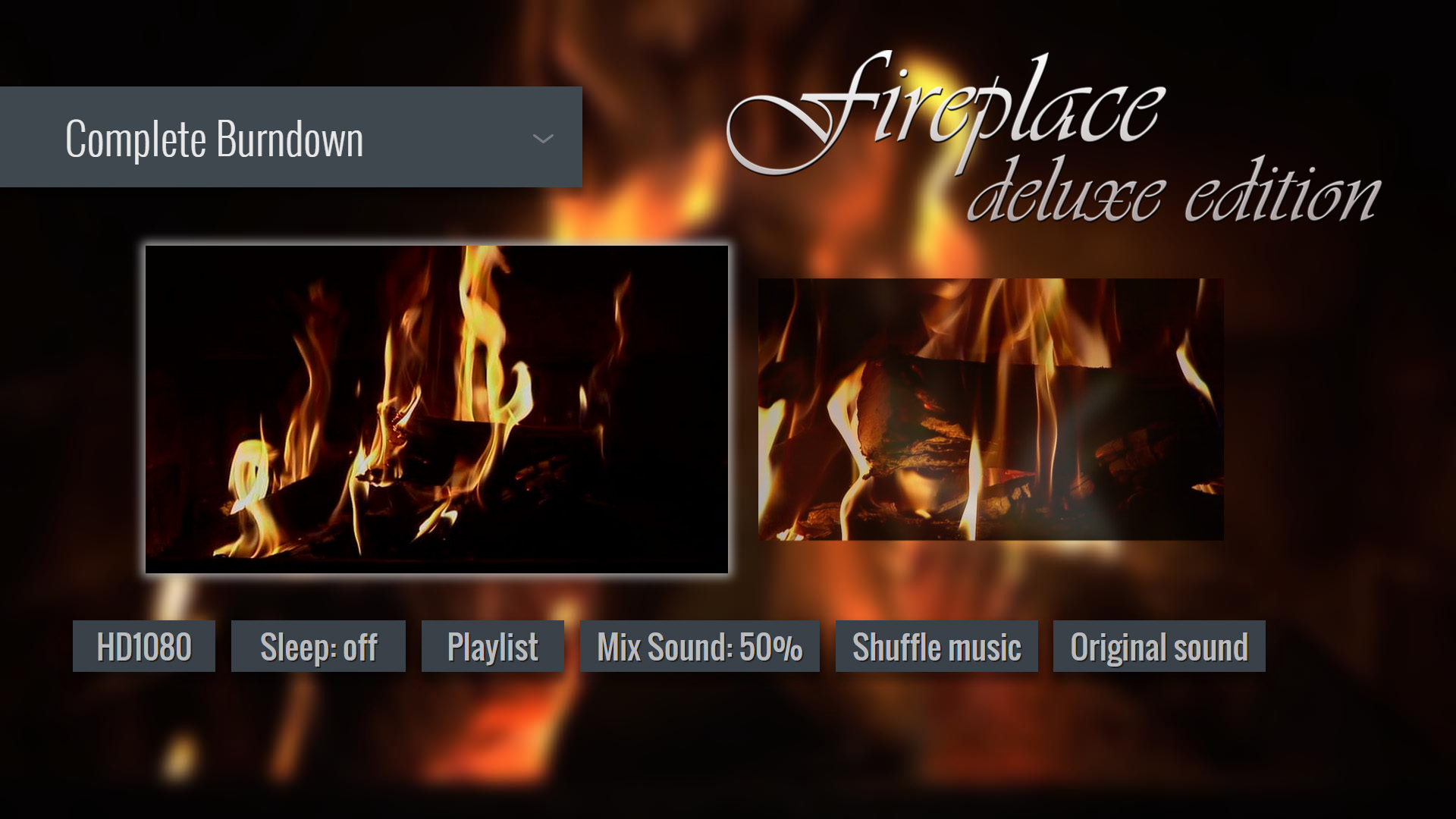 Fireplace HD Deluxe Edition [4+ hours video + classical, acoustic, piano music] - Thumbnail 4