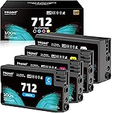 712 Compatible Ink Cartridges Combo Pack Replacement for HP 712 XL 712XL Compatible with DesignJet T210 T230 T250 T630 T650 S