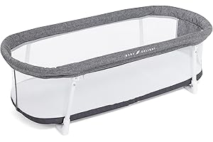 Baby Delight Snuggle Nest Bassinet, Portable Baby Bed, for Infants 0 – 5 Months, Charcoal Tweed