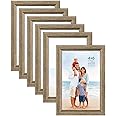Langdon House 4x6 Picture Frames (Fawn Brown, 6 Pack) Contemporary Style Wood-Like Photo Frames, Richland Collection
