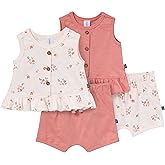 Modern Moments by Gerber baby-girls 4-pack Peplum Top & Short Set