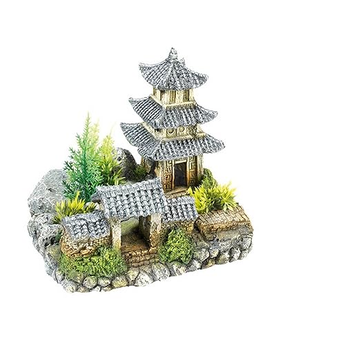 Classic Collection Pagoda & Plants Aquarium Ornament Fish Tank