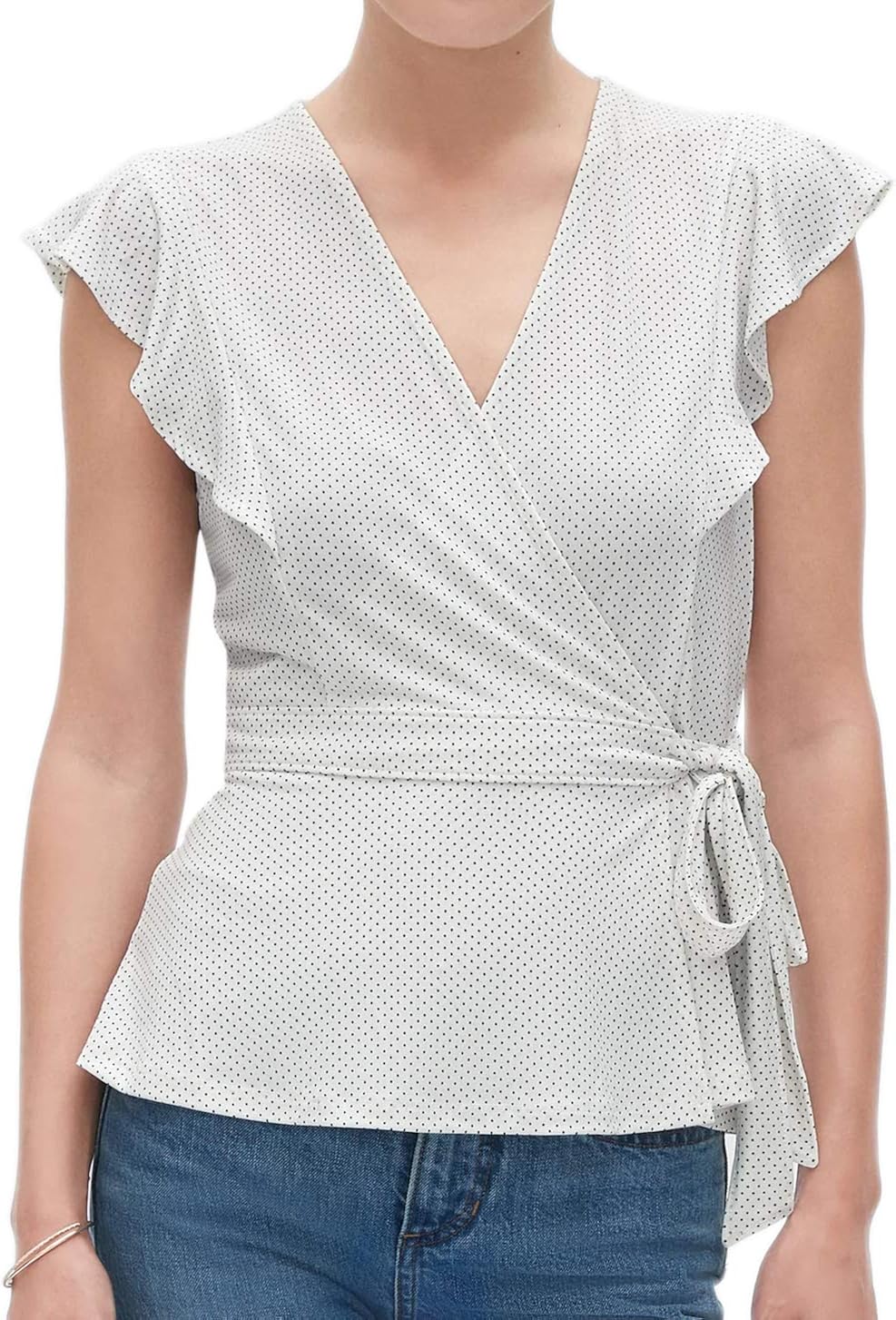 banana republic ruffle sleeve top