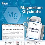 Nu U Nutrition Magnesium Glycinate 1000mg 180 Capsules Vegan UK Made view 3