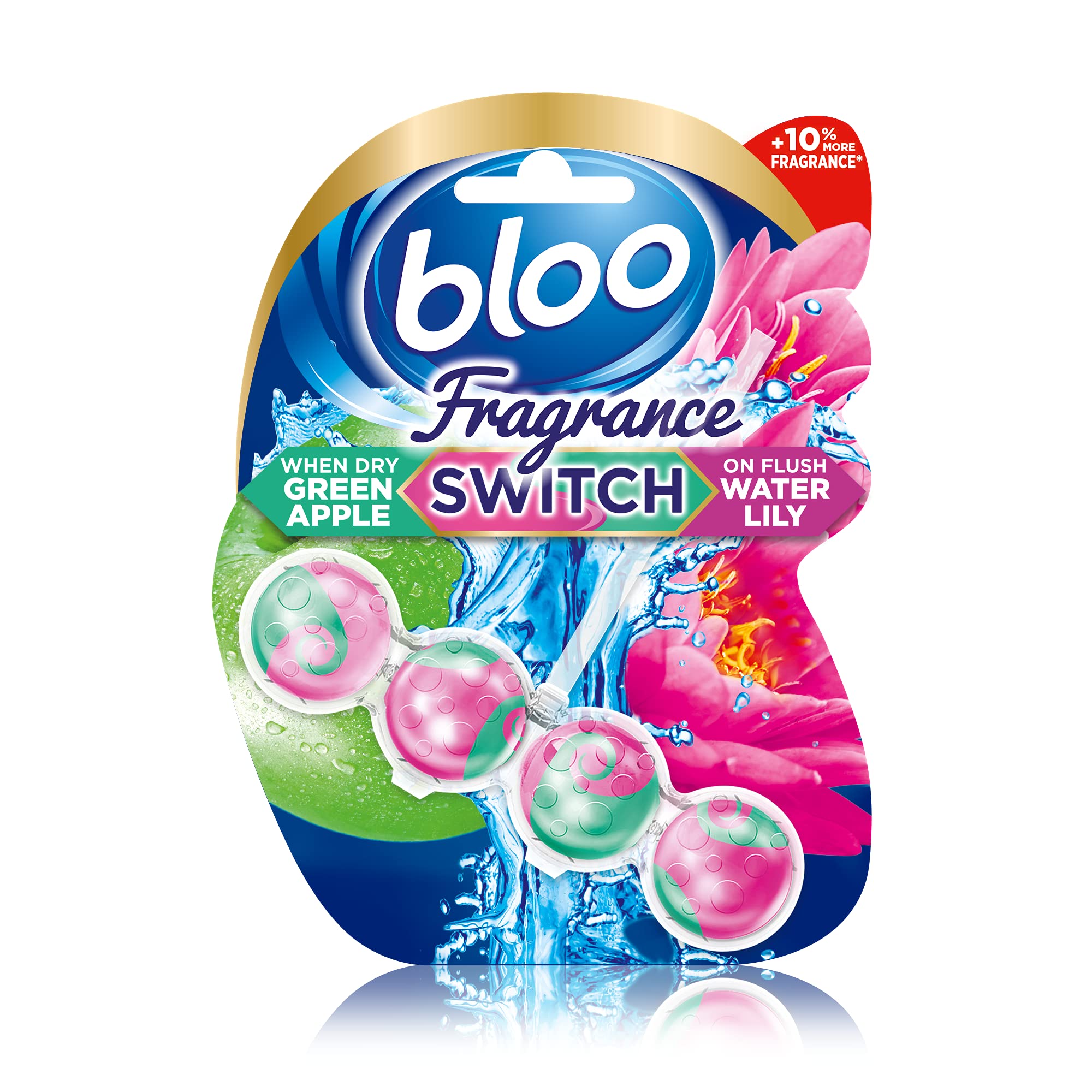 Bloo Fragrance Switch Lily & Apple Premium Toilet Rim Block, 50g