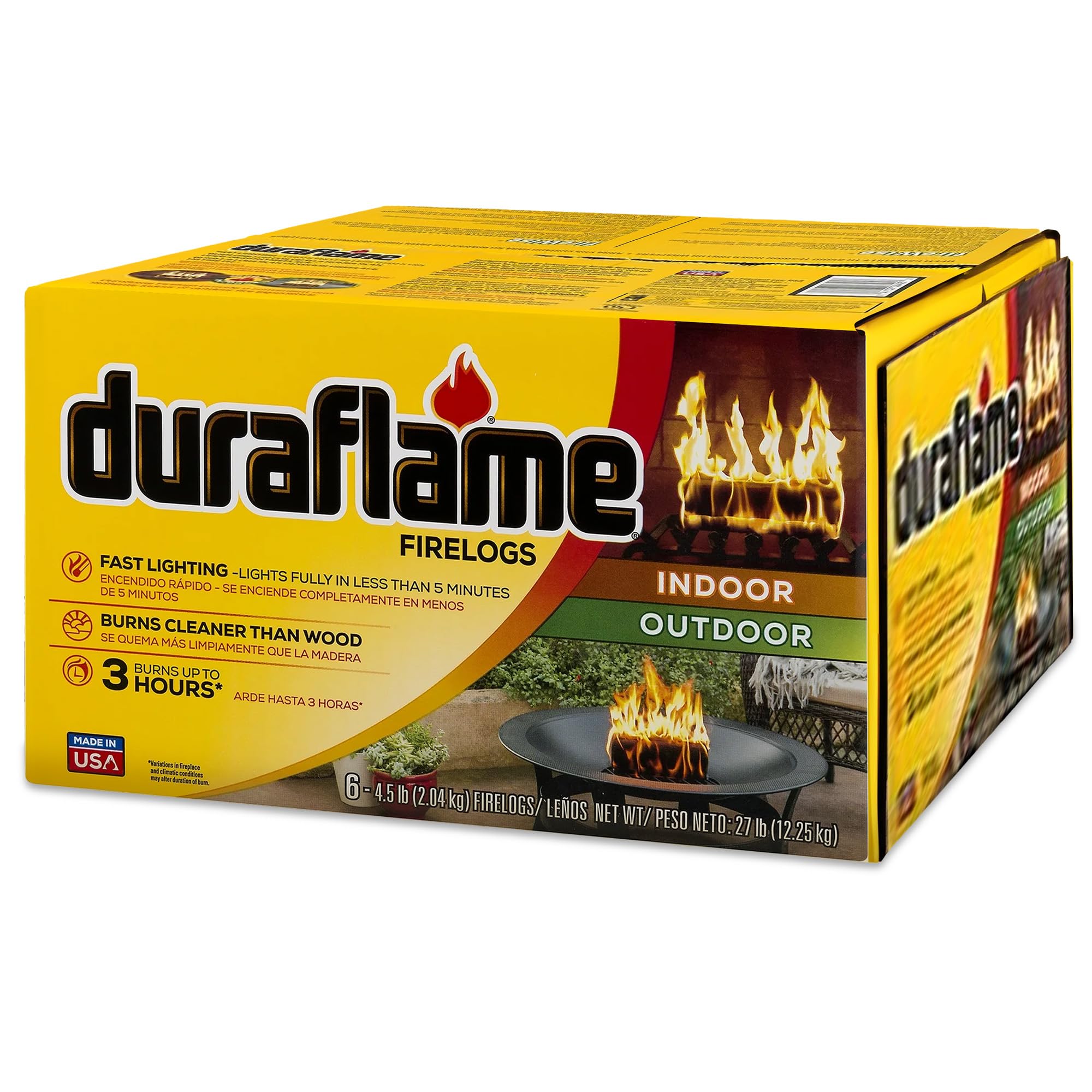 Duraflame 6-Pack Fire Logs for Indoor and Outdoor