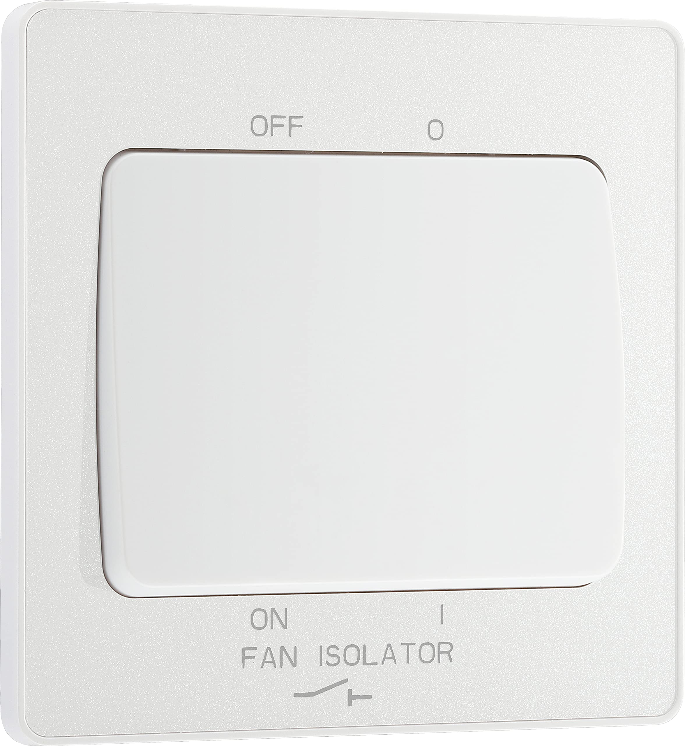 BG Electrical Evolve Fan Isolator Switch, Triple Pole, Wide Rocker