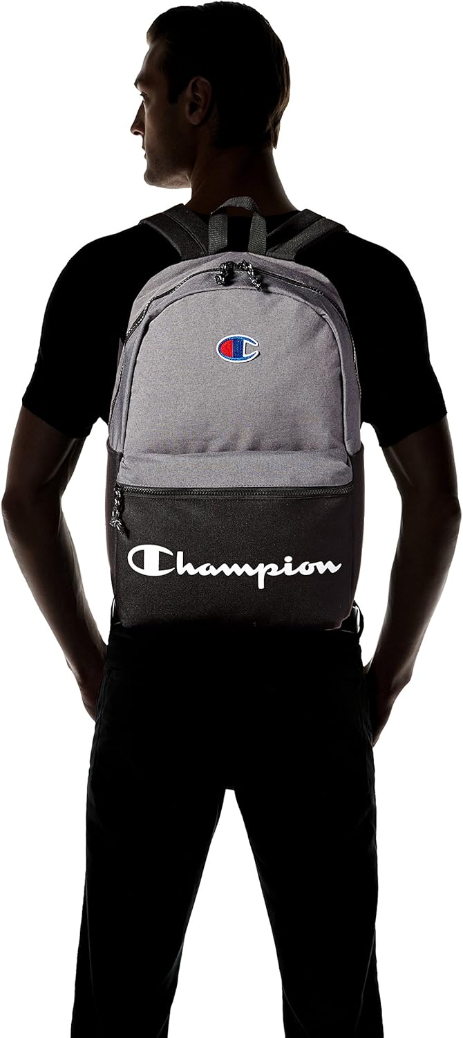 Champion Men's Manuscript Backpack, Heather Grey, One Size: Clothing