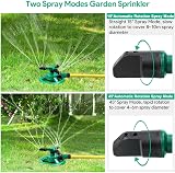 ENJSD Garden Sprinkler Automatic 360° 3 Arm Watering System 2-32 Ft view 2