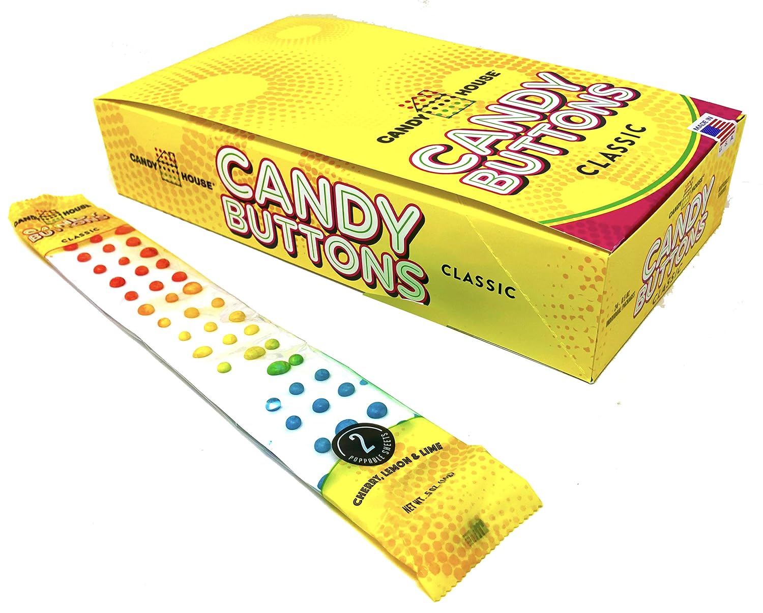 Candy House Retro Candy Buttons (Pack of 24) Candy Dots