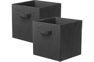 PowerKing Collapsible Storage Cubes with Handles, Fabric Foldable Bins for Closet Shelves, Durable Organization Storage Bins,