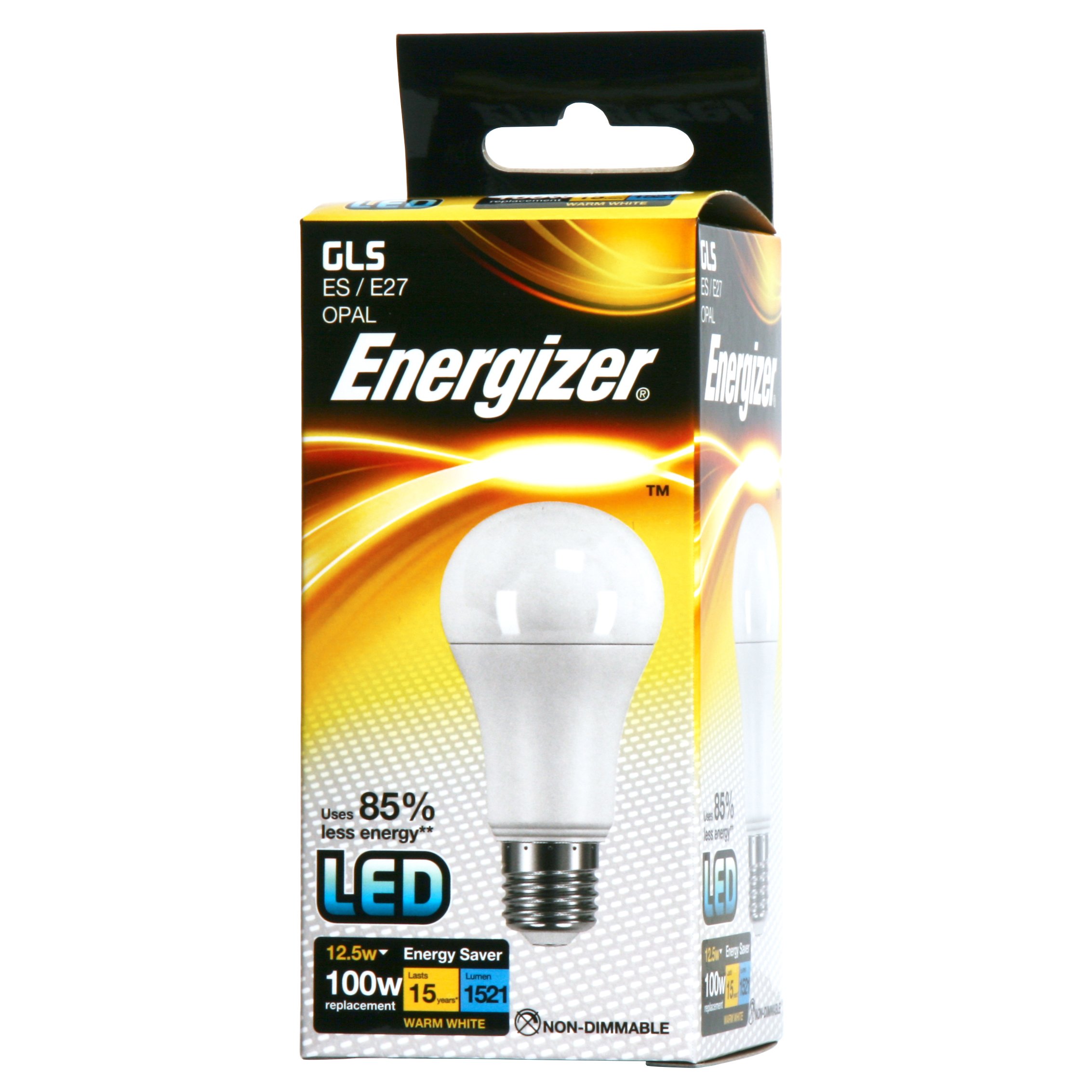 Energizer LED GLS Energy Saving Lightbulb, E27, 12.5 W, Warm White