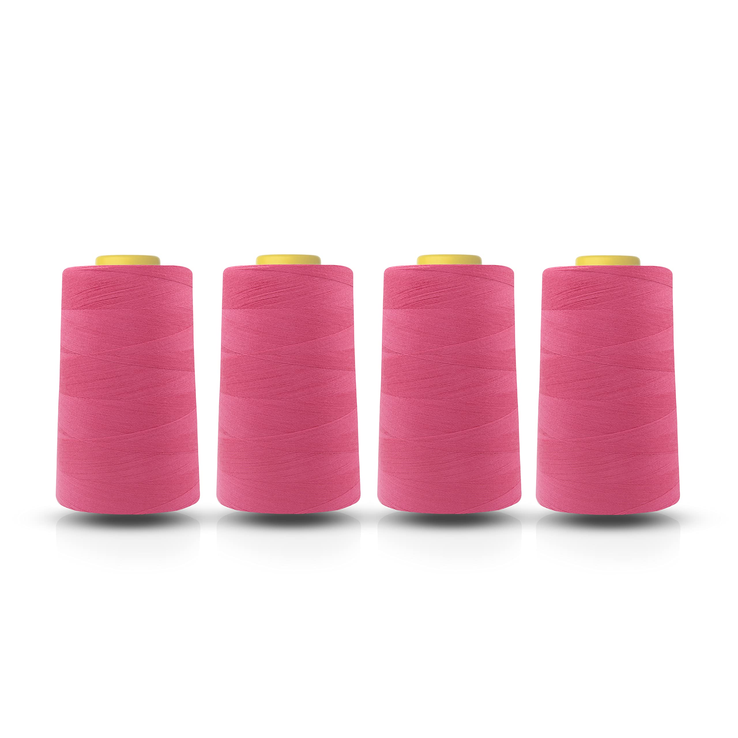 Realm Overlocking Sewing Machine Polyester Thread x Four 5000 Yards Cones White Black Natural Navy Red Grey (Cerise) — image 1