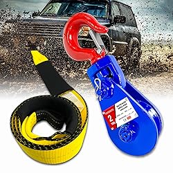 YATOINTO 2 Ton Snatch Block with Swivel Hook for