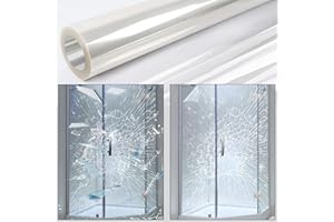 KASHIBANG 4Mil Security Window Film, Shatterproof Film, Transparent Self-Adhesive Security Window Film, Anti Shatter Tempered Glass Film, Glass protective window film for Home/Office