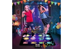 ZIZZ Double Dance-Mat Girl Gifts: Electronic Double Dance Pad for Kids Age 3 4 5 6 7 8 9 10 11 12 Years Olds Boys Girls Birthday Activities Party Favor Supplies Gifts for Christmas Halloween