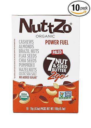 NuttZo Smooth Organic Power Fuel, 6.7 Ounce (Pack of 10)