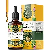 HERBAMAMA Echinacea Goldenseal Tincture - Immune Support | Echinacea Drops &bull; Respiratory Supplements &bull; Non-GMO &bull; Alcohol &amp; Sugar-Free &bull; Vegan &bull; Liquid Formula &bull; 56-Day Supply &bull; 4 fl oz
