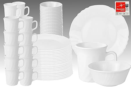 Bormioli Rocco Ebro Desayuno Service, 72 Piezas para 24 Personas ...