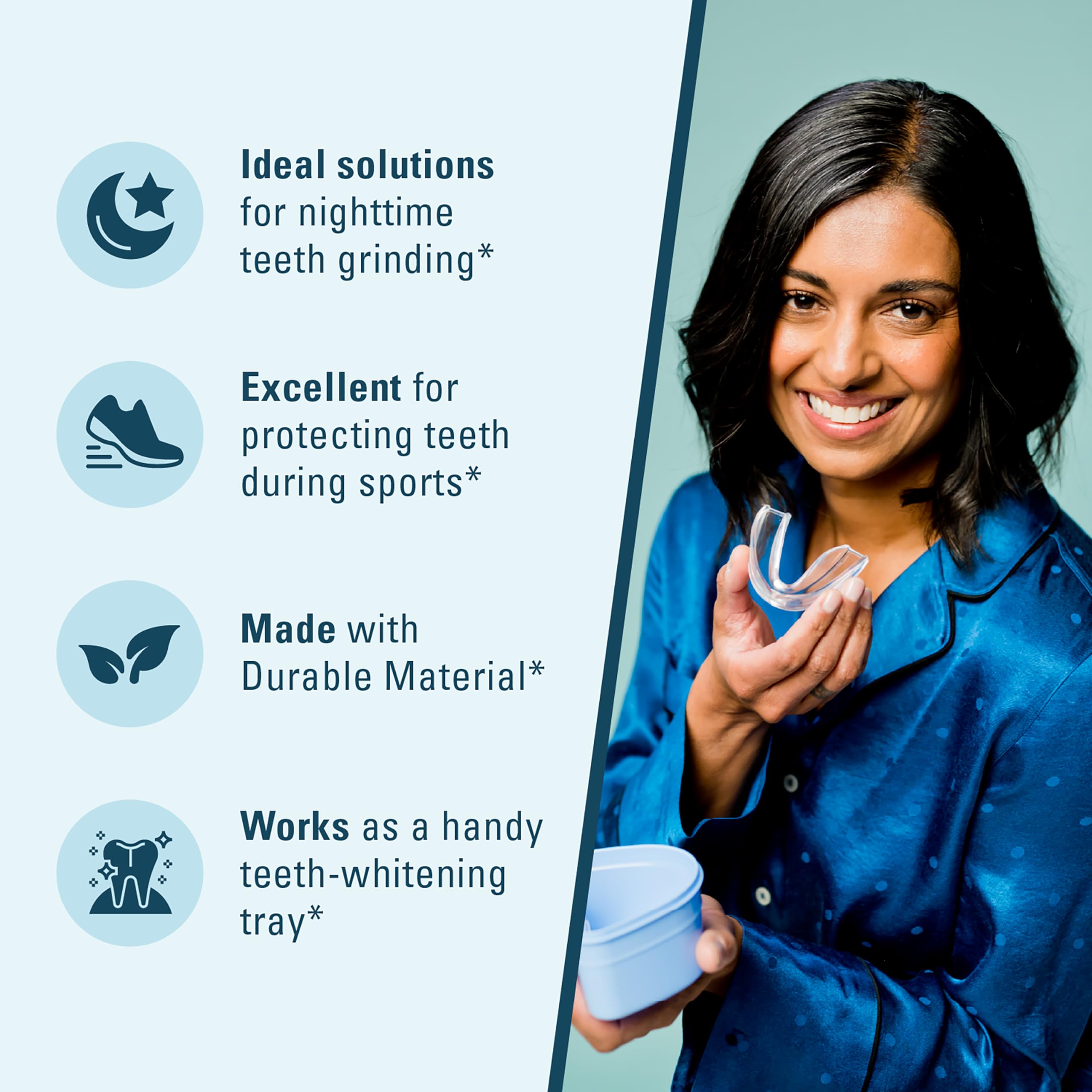 Mouth Guard for Grinding & Clenching Teeth BPA Free 4 Guards for Adults & Kids Dental Guards Bite Guards Night Guards for Teeth Grinding Teeth Grinding Mouth Guard for Sleep by M3 Naturals