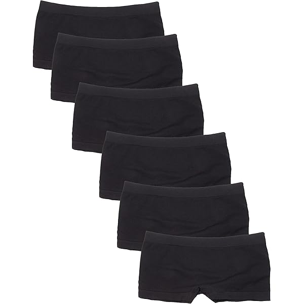 Pact Boyshorts 6-Pack Black XS at Amazon Women's Clothing store