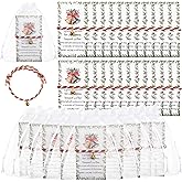 Huquary 30 Sets Christmas Bell Bracelets Bulk Gifts with Wish Cards and Organza Bags, Adjustable Jingle Bell Wristbands, Red and Green, Christmas Party Favors, Gifts, Stocking Stuffers