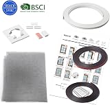 NeatiEase Adjustable Magnetic Window Screen 130x150 cm White Frame Grey Net view 6