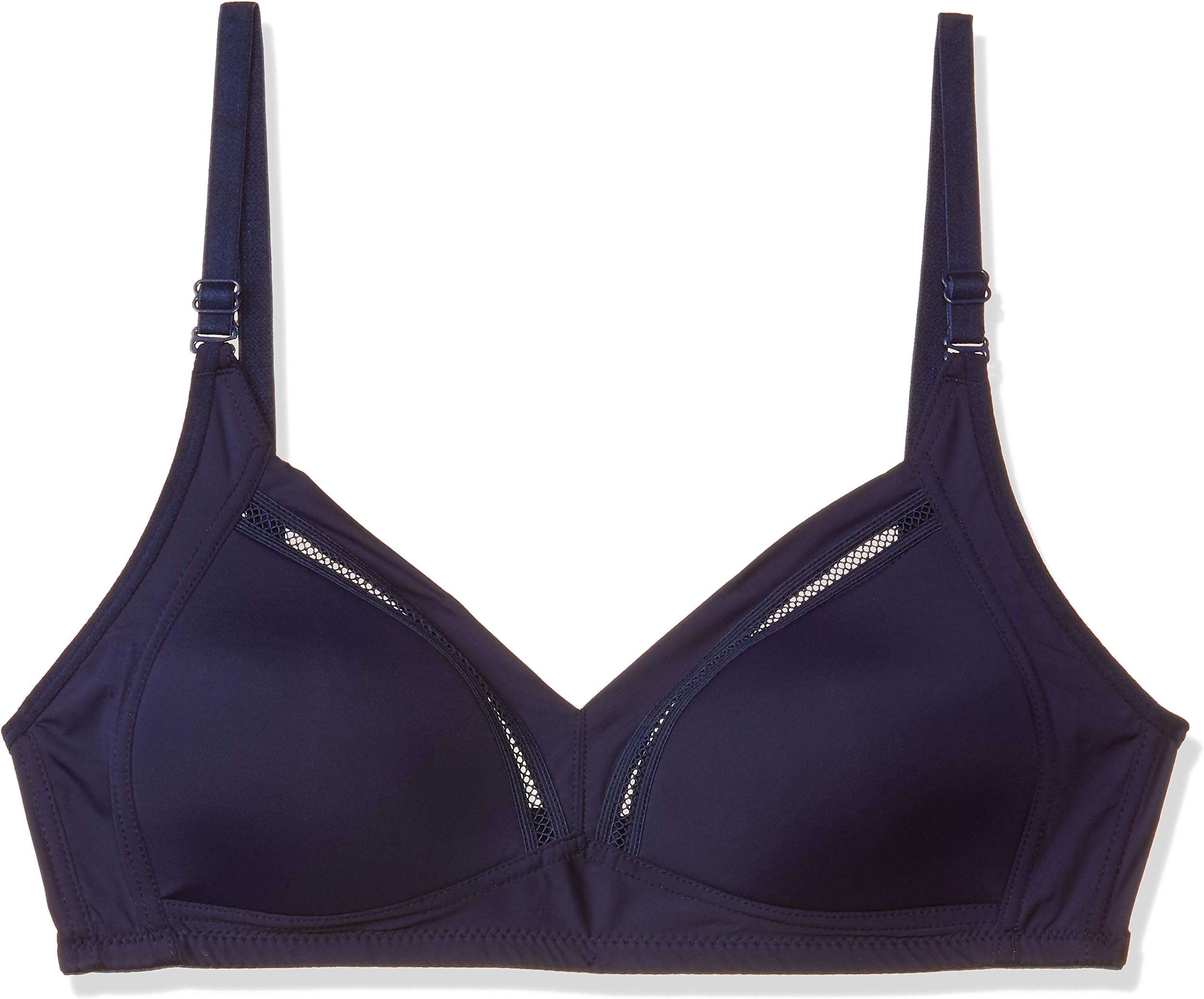 KATEINTIMATES Women's Half Cup Wireless Bra (K663048-N Navy Blue_40B)